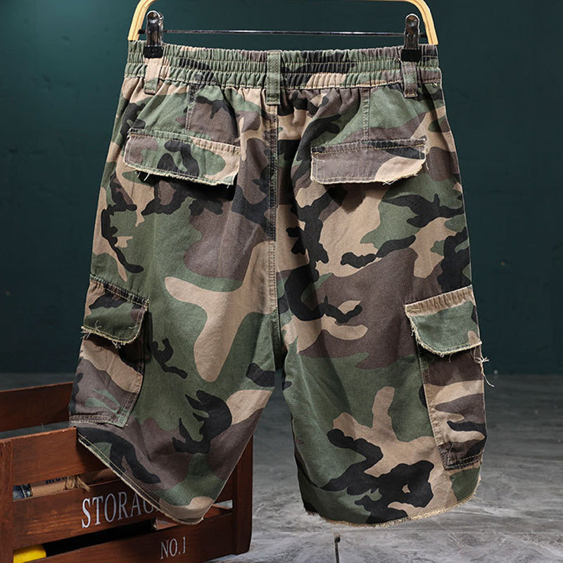 🩳 50% RABATT! 🔥 Men's Studded Camo Cargo Shorts – Strapazierfähig, viele Taschen & robustes Camouflage-Design – ideal für Outdoor und Alltag 🌿