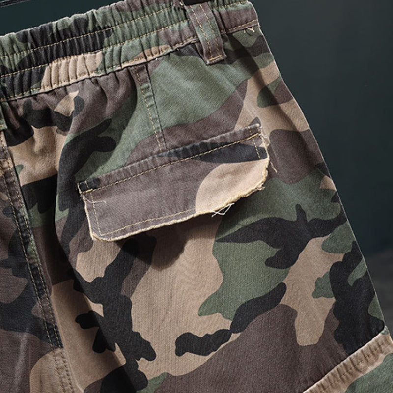 🩳 50% RABATT! 🔥 Men's Studded Camo Cargo Shorts – Strapazierfähig, viele Taschen & robustes Camouflage-Design – ideal für Outdoor und Alltag 🌿
