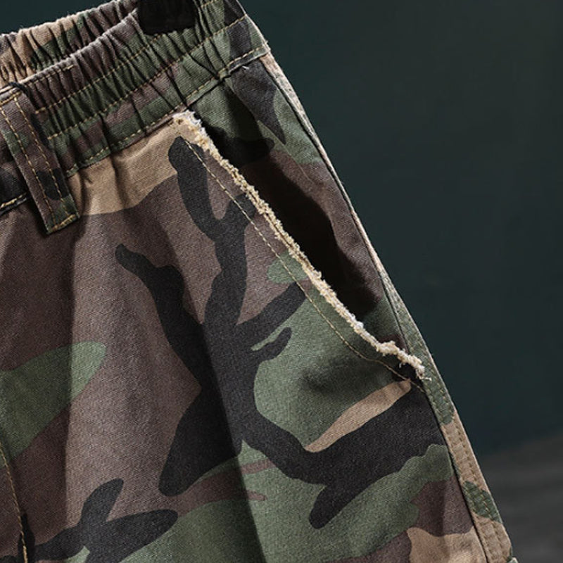 🩳 50% RABATT! 🔥 Men's Studded Camo Cargo Shorts – Strapazierfähig, viele Taschen & robustes Camouflage-Design – ideal für Outdoor und Alltag 🌿