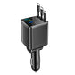 ⏳Zeitlich begrenztes Angebot 50% Rabatt⏰Schnellladendes 7-in-1 ausziehbares Auto-Ladegerät mit Spannungsanzeige – USB-C für Android & Lighting für APPLE🔋📱