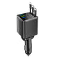 ⏳Zeitlich begrenztes Angebot 50% Rabatt⏰Schnellladendes 7-in-1 ausziehbares Auto-Ladegerät mit Spannungsanzeige – USB-C für Android & Lighting für APPLE🔋📱