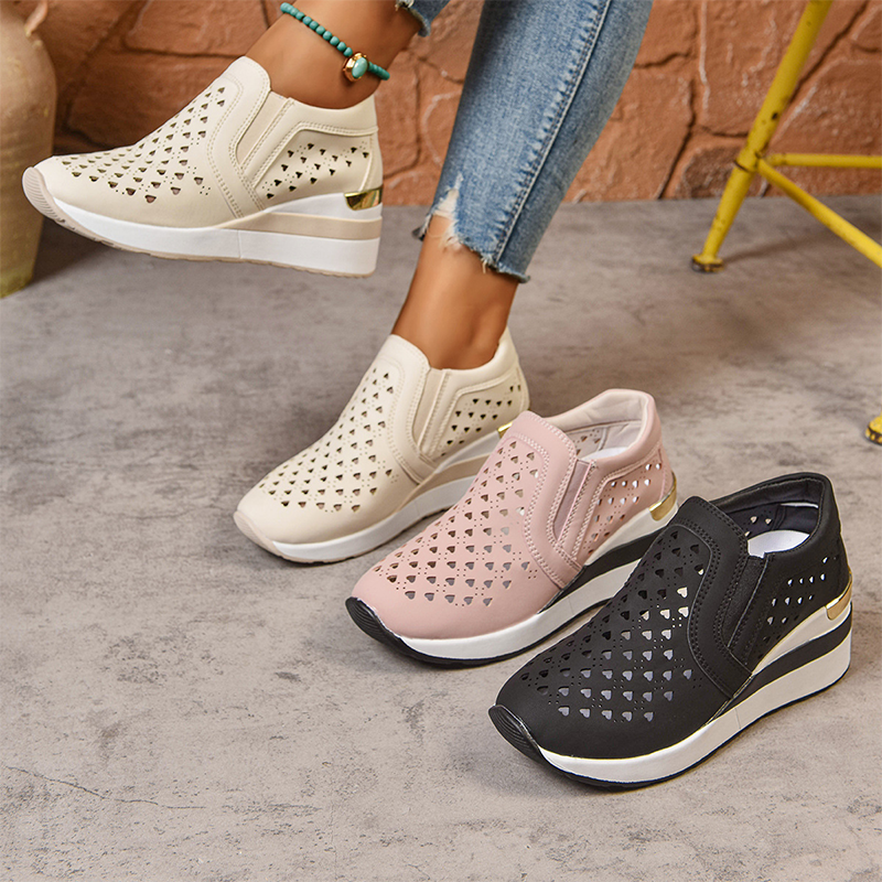👟 Damen Slip-On Keil-Sneaker mit Cut-Out-Design GRÖSSENTABELLE