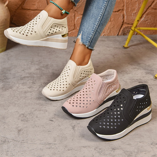 👟 Damen Slip-On Keil-Sneaker mit Cut-Out-Design GRÖSSENTABELLE