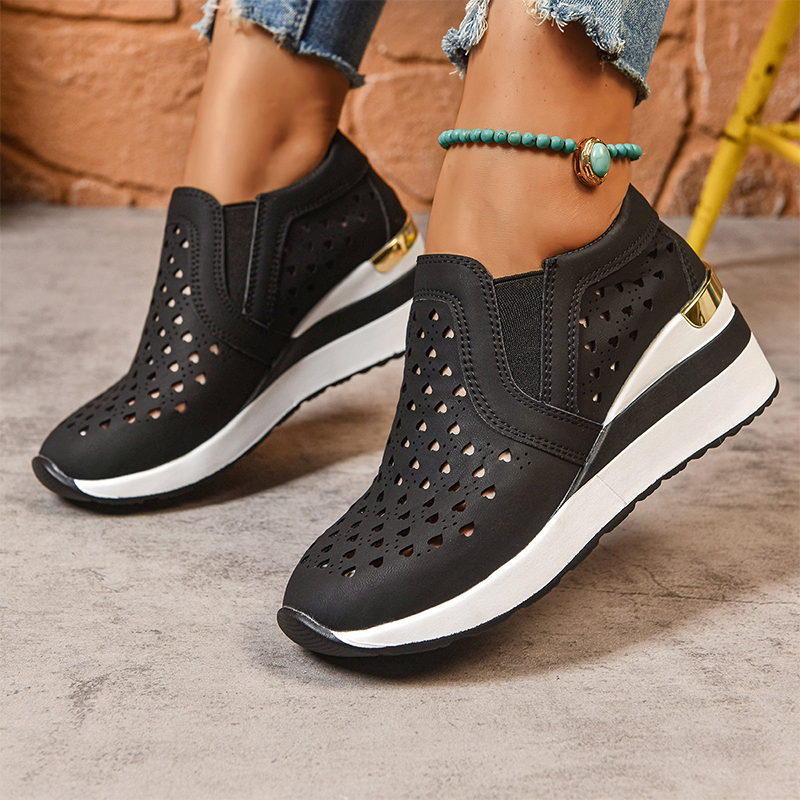 👟 Damen Slip-On Keil-Sneaker mit Cut-Out-Design GRÖSSENTABELLE