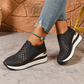 👟 Damen Slip-On Keil-Sneaker mit Cut-Out-Design GRÖSSENTABELLE
