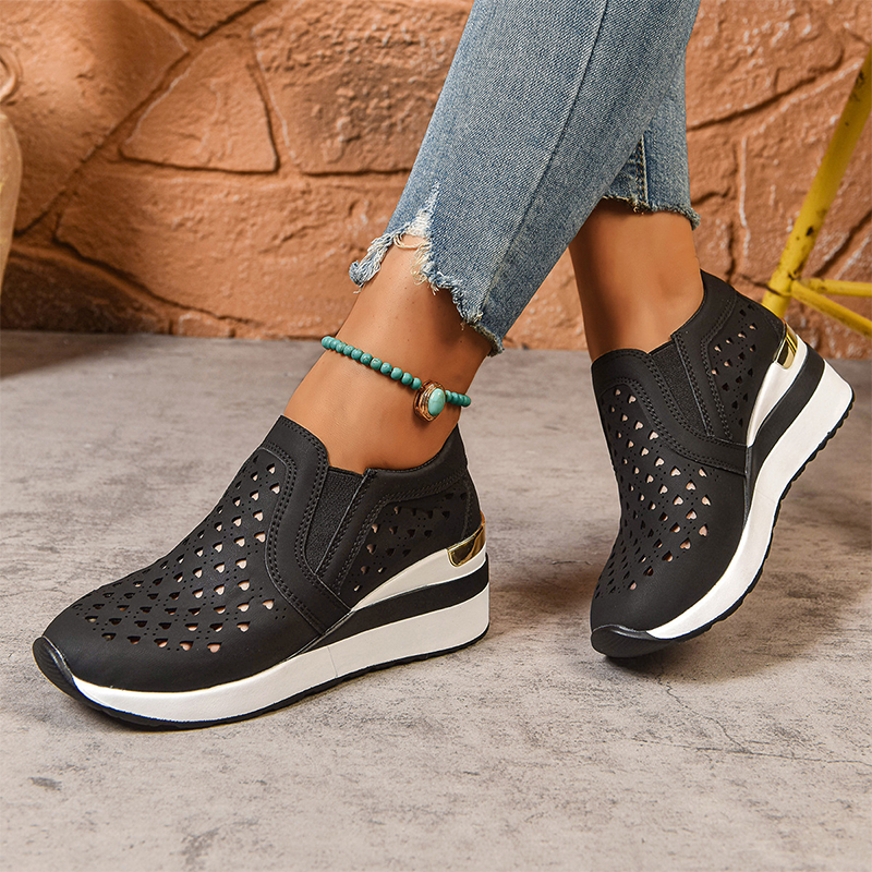 👟 Damen Slip-On Keil-Sneaker mit Cut-Out-Design GRÖSSENTABELLE
