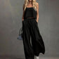 👗 Damen Crop Top & Wide-Leg Hose 2-teiliges Set