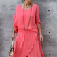 💋LETZTER TAG SALE 50% RABATT💃Lockeres Oberteil & Schlitz-Weitbein-Hose Chiffon-2-teiliges Set
