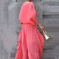 💋LETZTER TAG SALE 50% RABATT💃Lockeres Oberteil & Schlitz-Weitbein-Hose Chiffon-2-teiliges Set