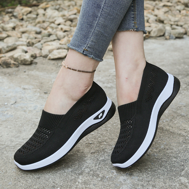 Damen atmungsaktive Mesh-Slip-On-Schuhe