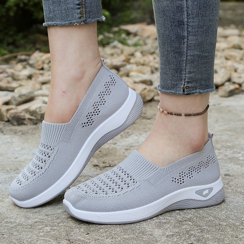 Damen atmungsaktive Mesh-Slip-On-Schuhe