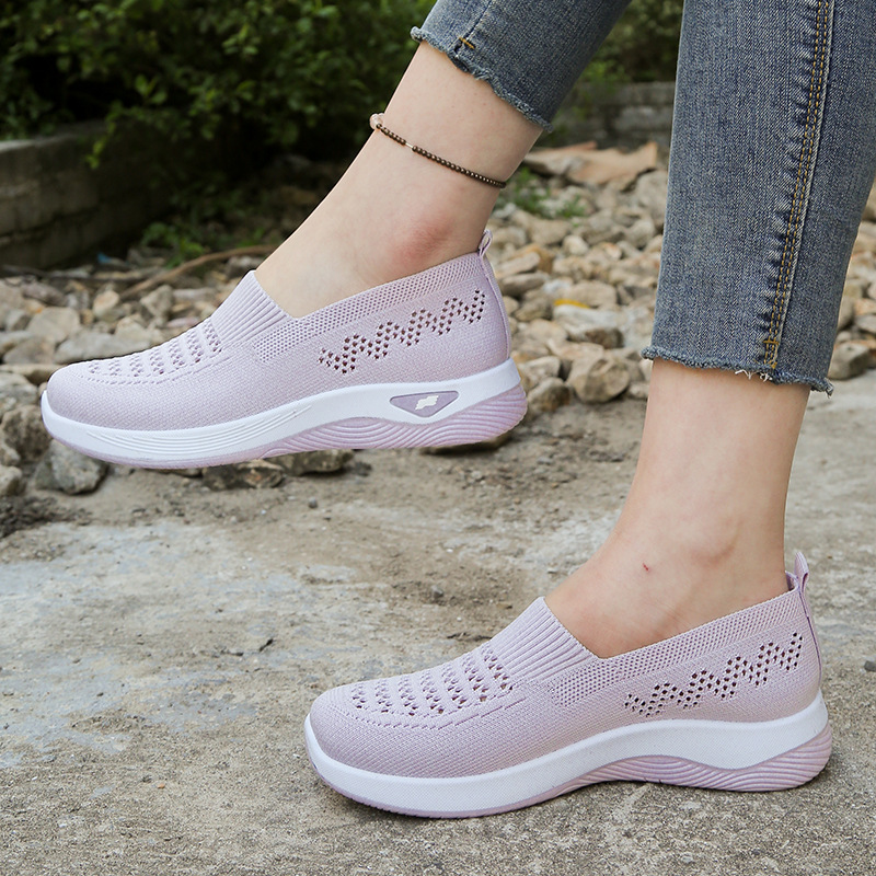 Damen atmungsaktive Mesh-Slip-On-Schuhe