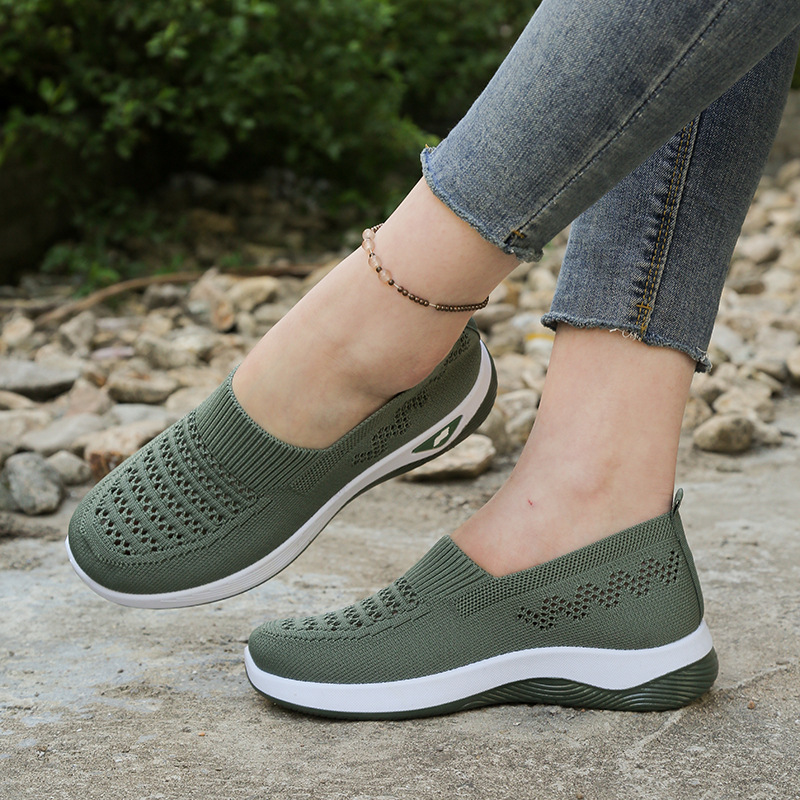 Damen atmungsaktive Mesh-Slip-On-Schuhe