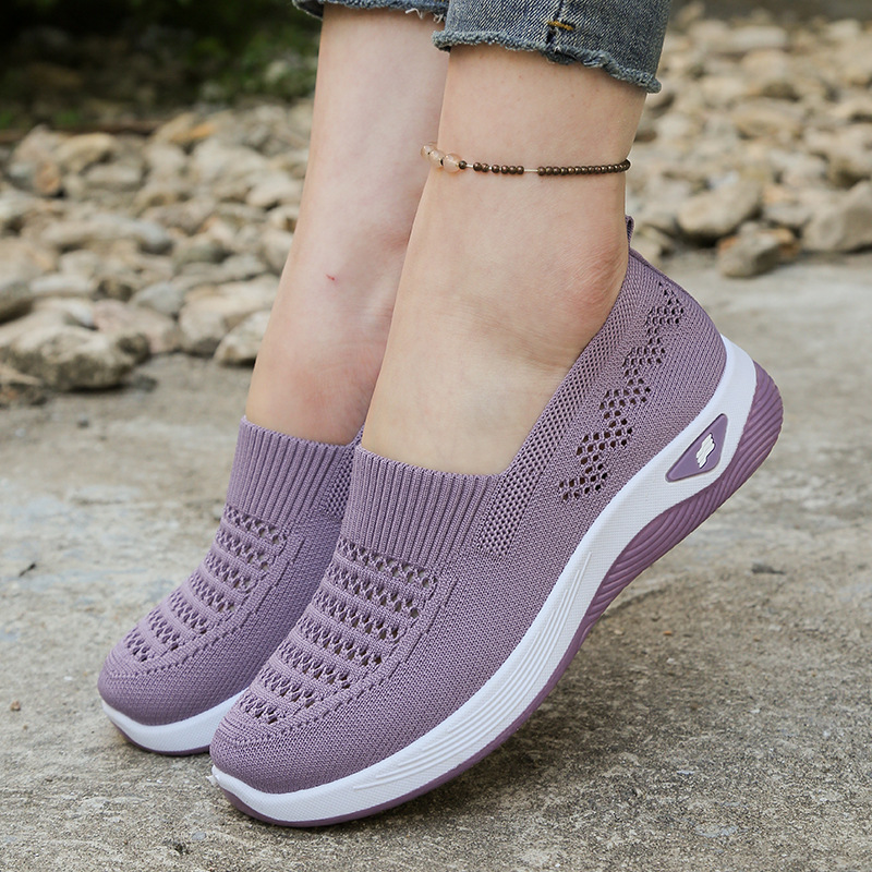 Damen atmungsaktive Mesh-Slip-On-Schuhe