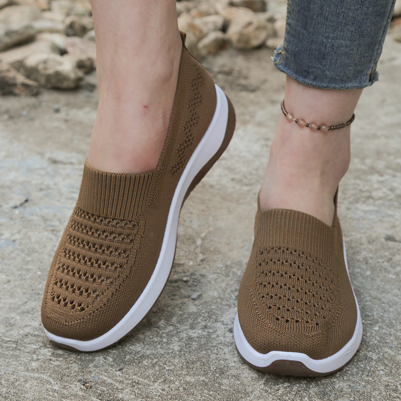 Damen atmungsaktive Mesh-Slip-On-Schuhe