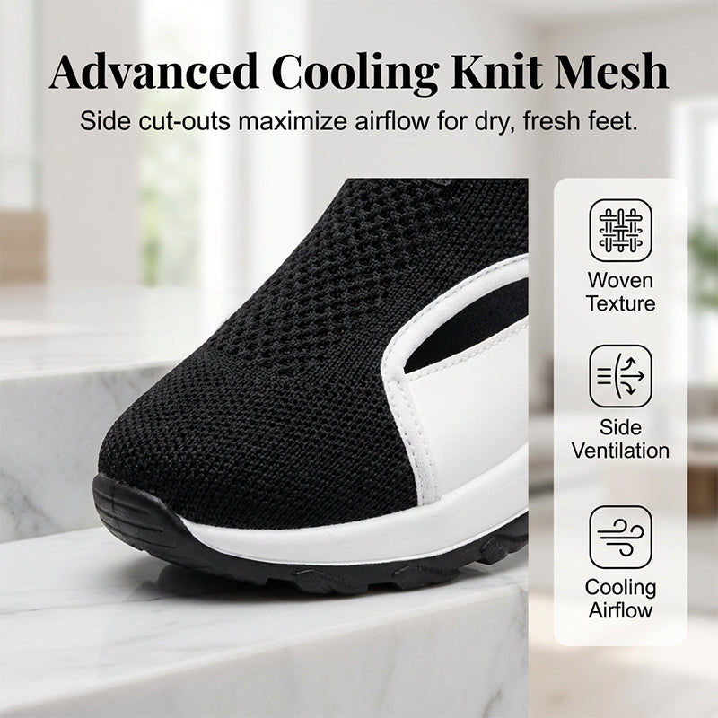 Breathable Cut-out Slip-On Shoes for Women