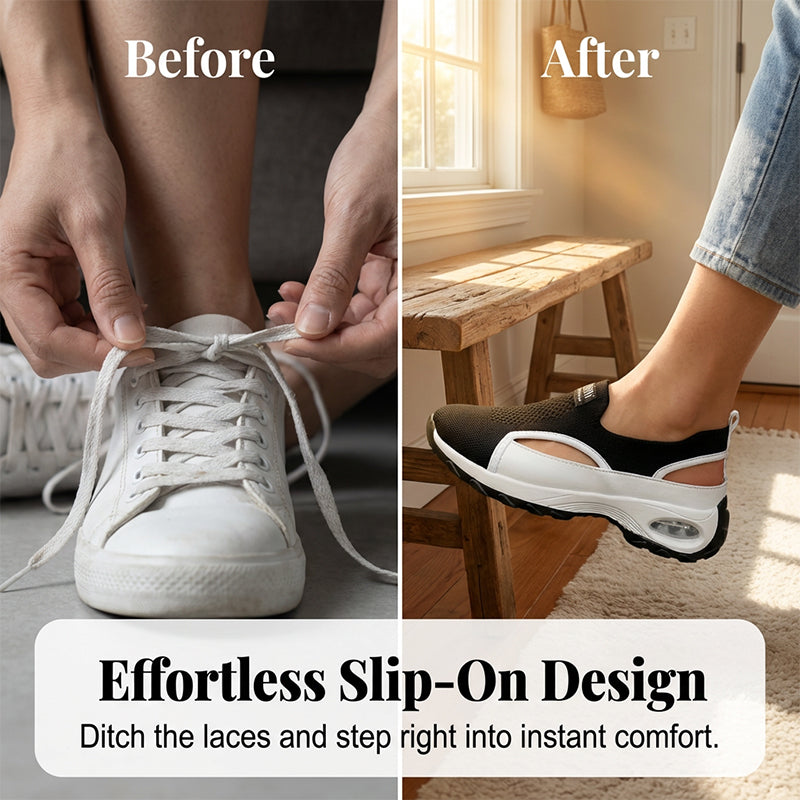 Breathable Cut-out Slip-On Shoes for Women