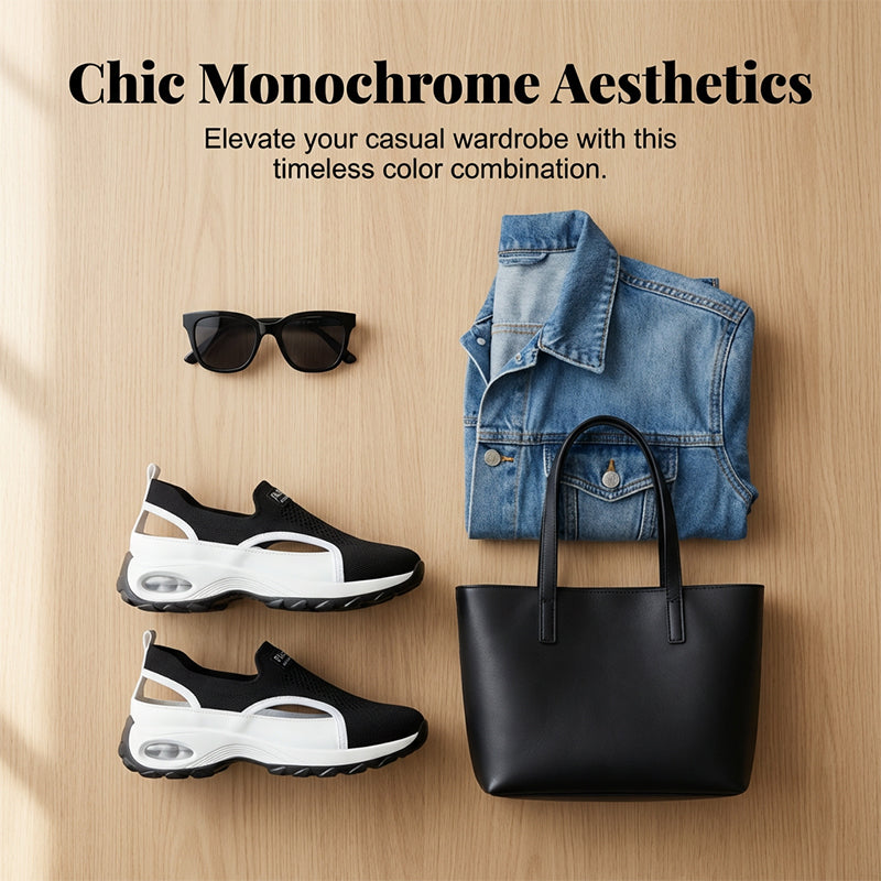 Breathable Cut-out Slip-On Shoes for Women