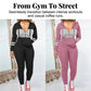 Damen 2-teiliges Set mit Reißverschluss-Hoodie & Leggings