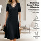 Elegantes Damen V-Ausschnitt Mesh-Kleid