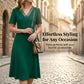 Elegantes Damen V-Ausschnitt Mesh-Kleid