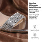 Sandalen mit Strass-Riemchen und skulpturalem Absatz