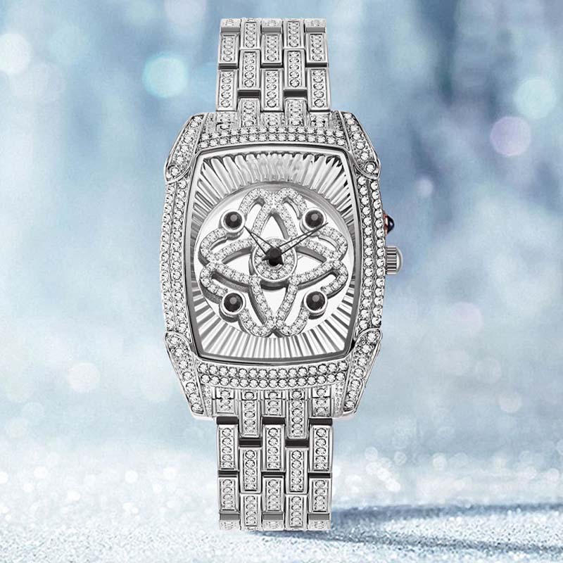 💎 Heißer Verkauf – 50 % Rabatt！！💎Damenarmbanduhr aus Quarz mit Strassbesatz