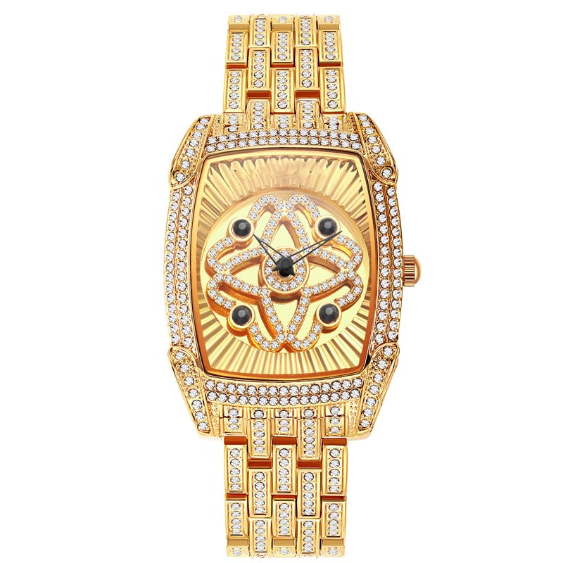 💎 Heißer Verkauf – 50 % Rabatt！！💎Damenarmbanduhr aus Quarz mit Strassbesatz