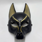 Ägyptische Anubis-Maske: Handbemalte Faux-Goldblatt-Schakalmaske für Cosplay & luxuriöse Wanddekoration