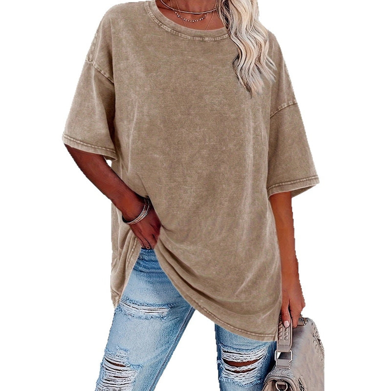 Oversize-T-Shirt für Damen im Washed-Vintage-Look