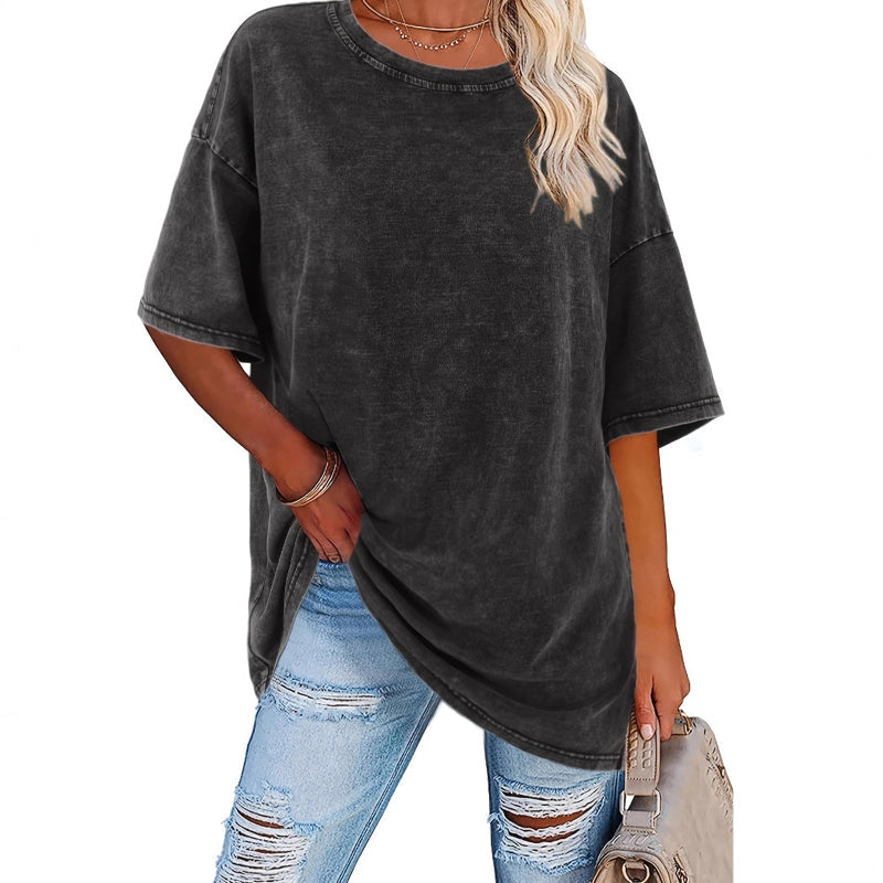 Oversize-T-Shirt für Damen im Washed-Vintage-Look