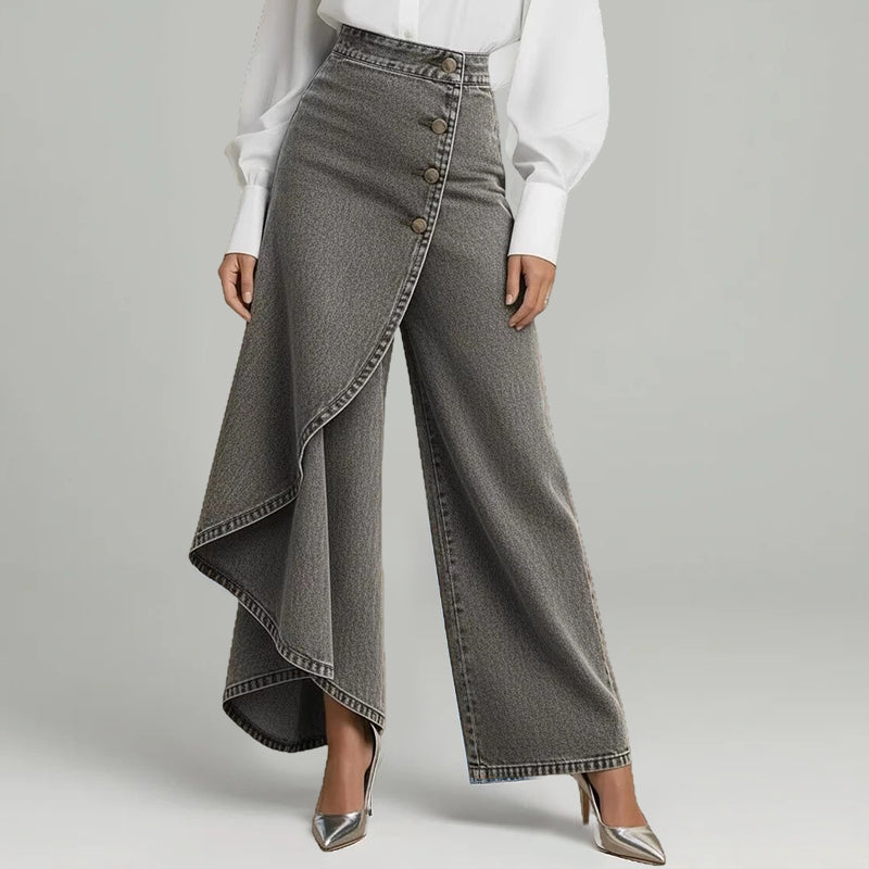 ⏳Nur für kurze Zeit: 50 % Rabatt⏰Asymmetrischer Wickelrock aus Denim👖👗