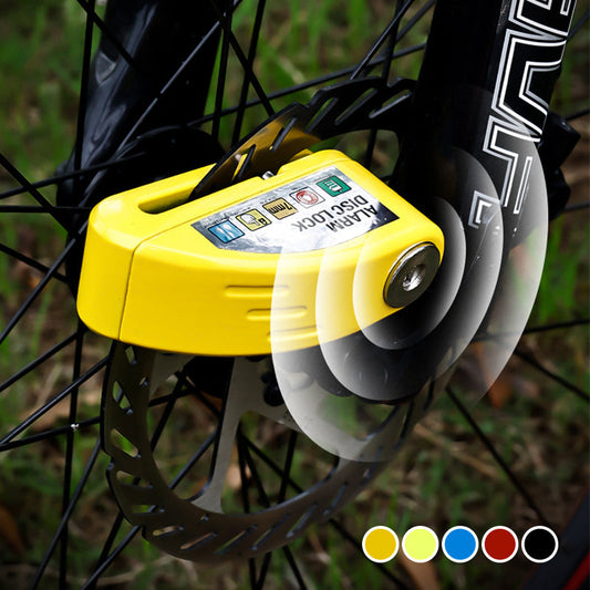 Motorrad-Diebstahlsicherung mit Alarmanlage und Bremsscheibenschloss