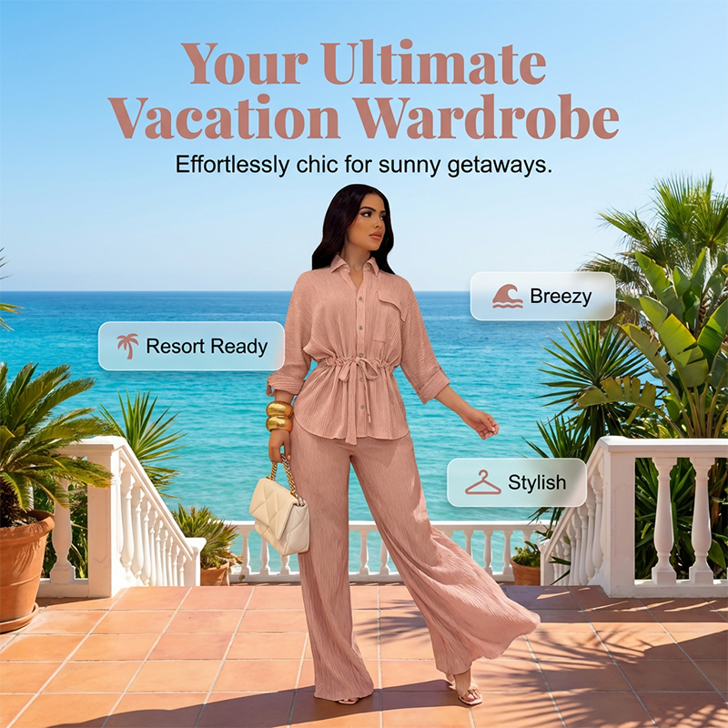 📢📢50%Rabatt!!!🎉🌸 Damen Kordelzug-Shirt & Weithosen-Set – Bequem, Vielseitig & Perfekt Für Einen Lässigen Look 💃