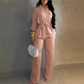 📢📢50%Rabatt!!!🎉🌸 Damen Kordelzug-Shirt & Weithosen-Set – Bequem, Vielseitig & Perfekt Für Einen Lässigen Look 💃