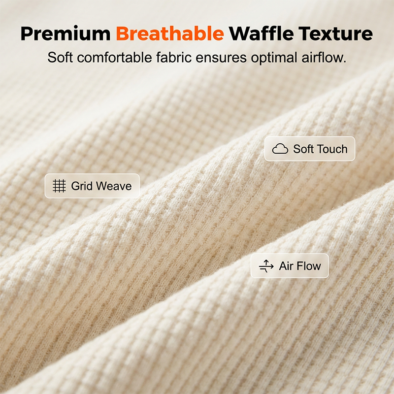 🔥 Lässige Waffeljacke für Herren – atmungsaktiv, elastisch, mit praktischen Ärmeltaschen✨