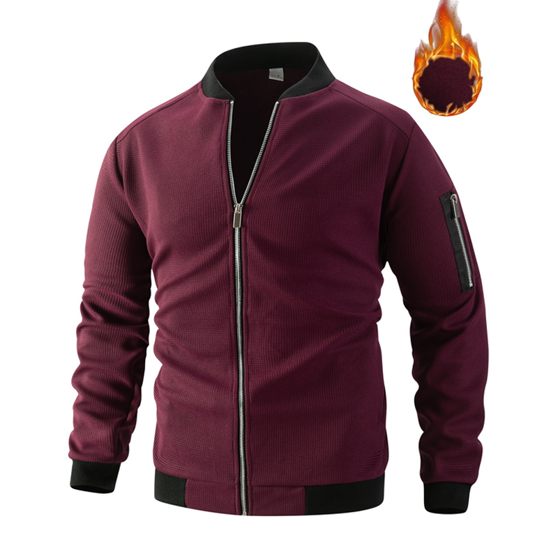 🔥 Lässige Waffeljacke für Herren – atmungsaktiv, elastisch, mit praktischen Ärmeltaschen✨