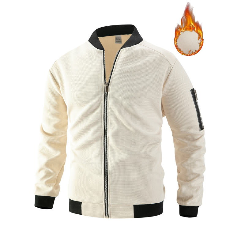 🔥 Lässige Waffeljacke für Herren – atmungsaktiv, elastisch, mit praktischen Ärmeltaschen✨