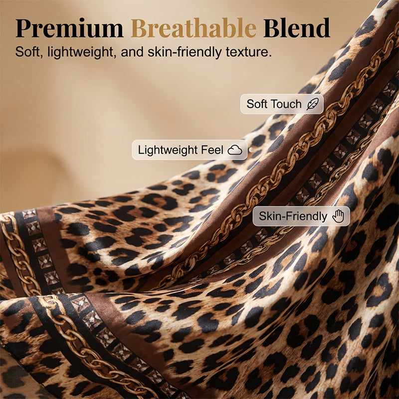 Maxikleid mit Neckholder und V-Ausschnitt im Animal-Print