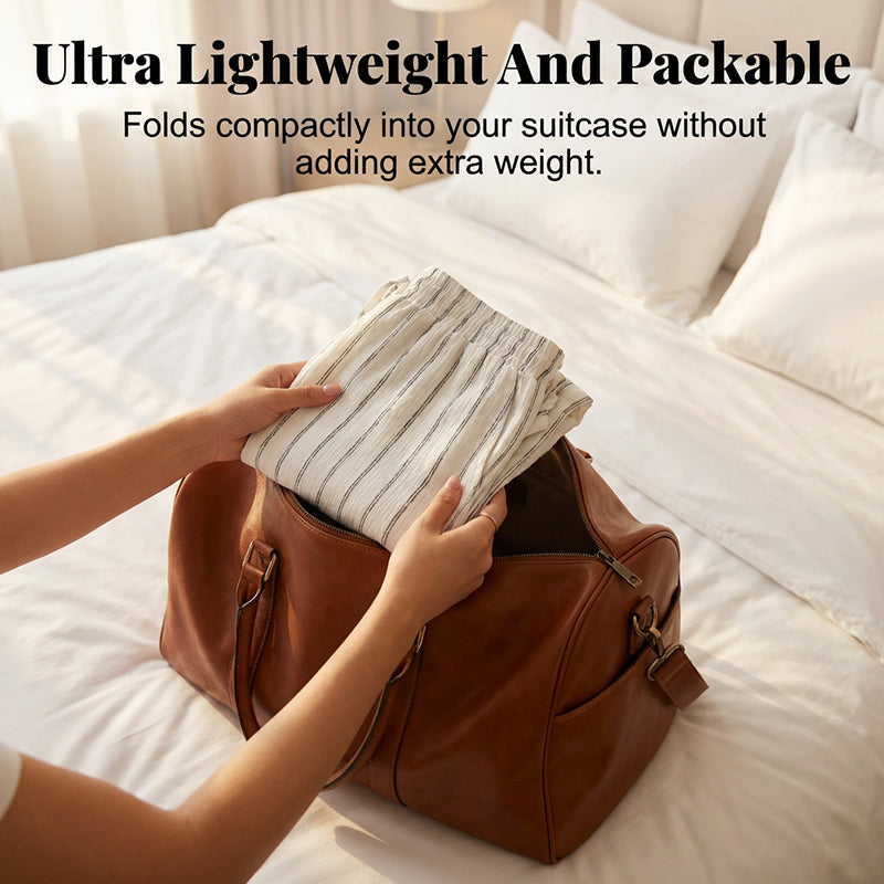 ✨Sommer-Sonderangebot 50% RABATT!🌸 Bequeme Freizeithose im Lounge-Stil – gestreiftes Muster, elastischer Bund, perfekt für Zuhause, Strand oder Urlaub, kombinierbar mit vielen Oberteilen 👖
