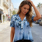👚 58% RABATT! 🌸 Elegantes Damen-Kurzarmoberteil mit Blumendruck – Leichter Stoff, Romantisches Design & Perfekt Für Warme Tage ☀️
