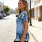 👚 58% RABATT! 🌸 Elegantes Damen-Kurzarmoberteil mit Blumendruck – Leichter Stoff, Romantisches Design & Perfekt Für Warme Tage ☀️