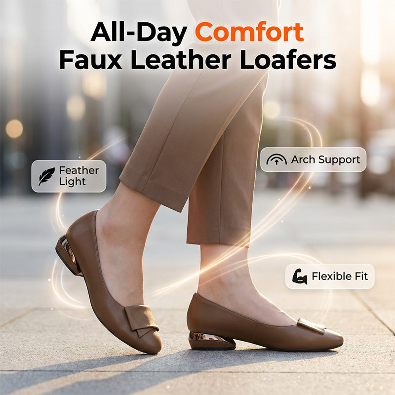 Leichte Loafer aus Kunstleder für Damen