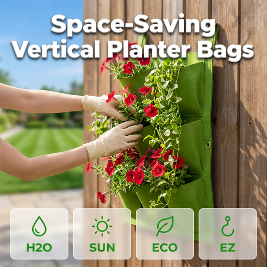 🌿 LIMITIERTES ANGEBOT: 50% RABATT! 🏡 Vertikale Pflanztaschen – Platzsparend, Atmungsaktiv & Intelligente Bewässerung ✨