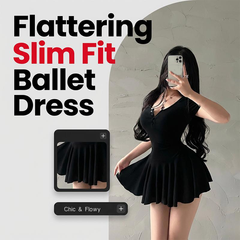 Kurzärmeliges A-Linien-Minikleid für Damen