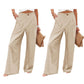 ☁️Weiche Damen-Haushose🌿Hoher Bund lockere Weitbein Hose
