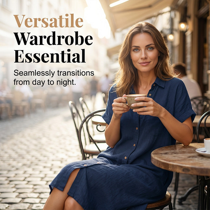 🌸Kurzärmeliges Hemdkleid für Damen – Ihr neues Must-have für die Garderobe ✨