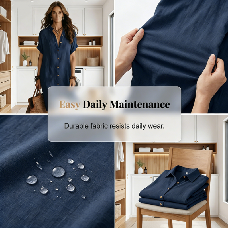 🌸Kurzärmeliges Hemdkleid für Damen – Ihr neues Must-have für die Garderobe ✨