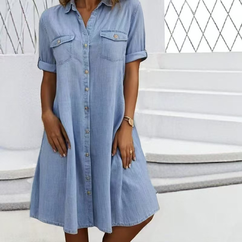 🔥 Zeitlich begrenzter Sale – Bis zu 55 % Rabatt🔥 Lässiges Jeanskleid für Damen