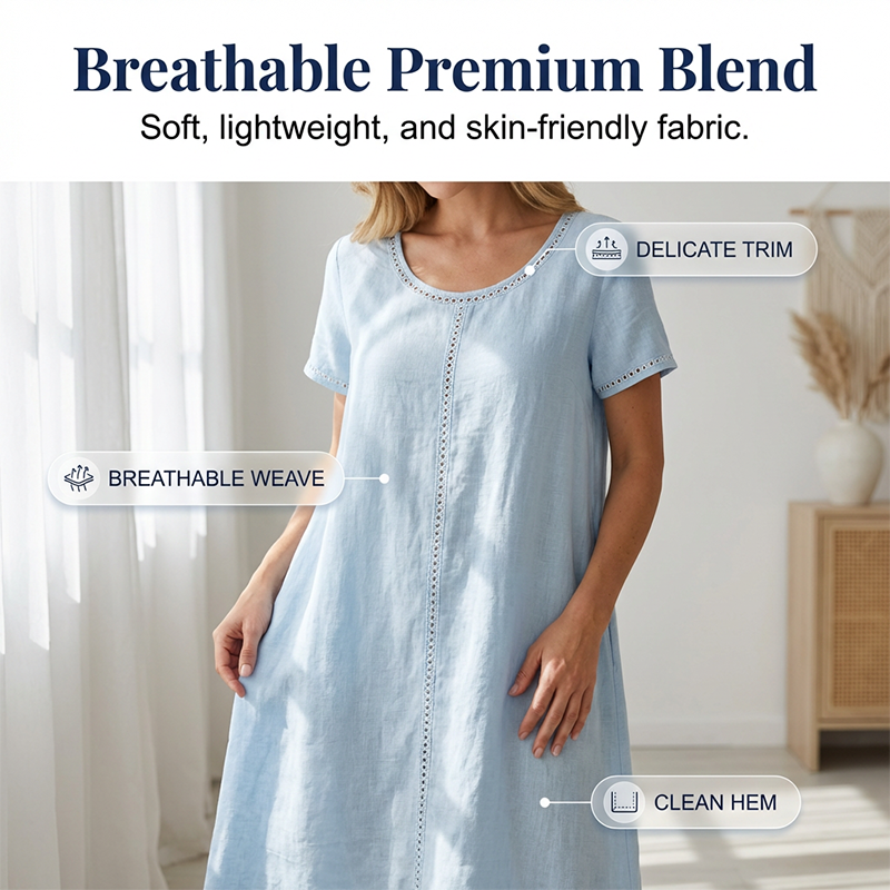 Lockeres Kurzarmkleid für Damen